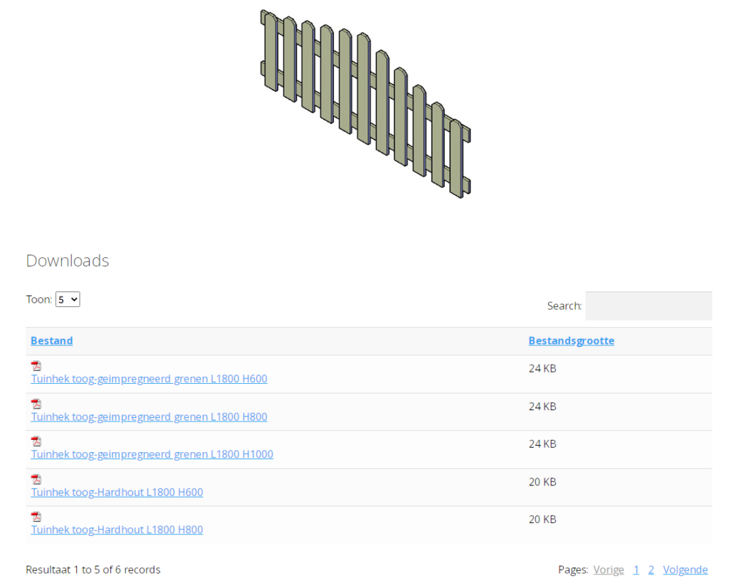 tuinhek maken tekening