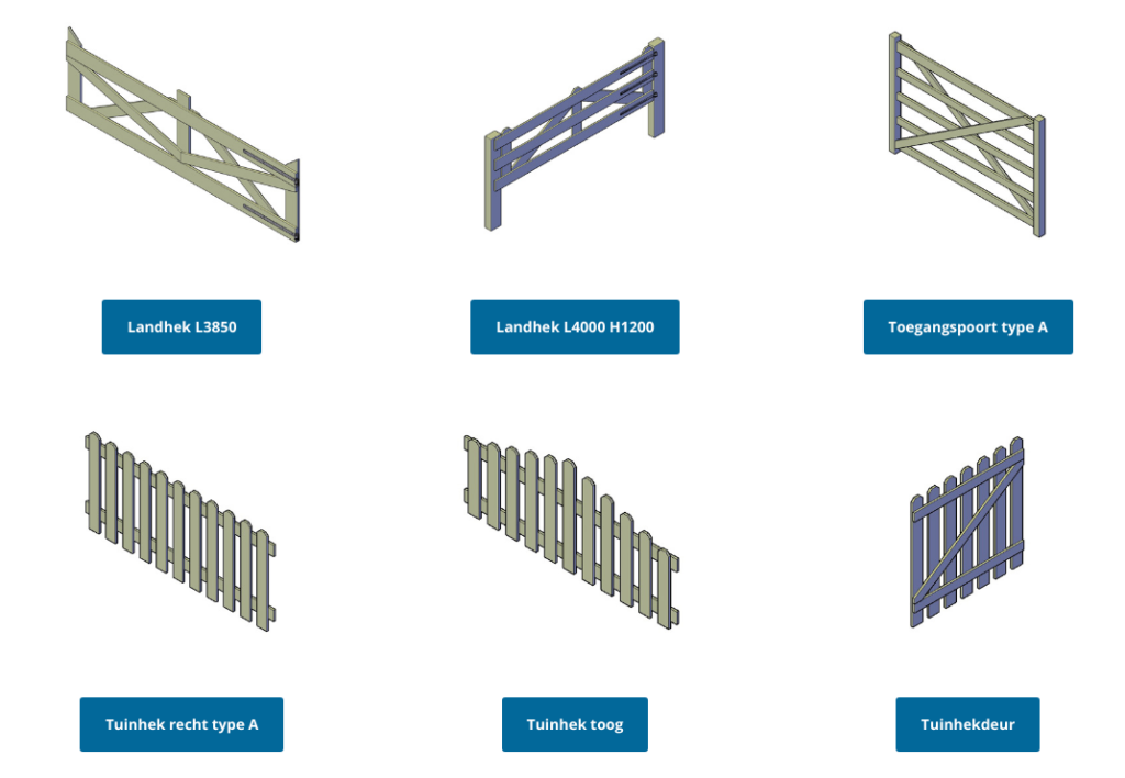 tuinhek maken tekening