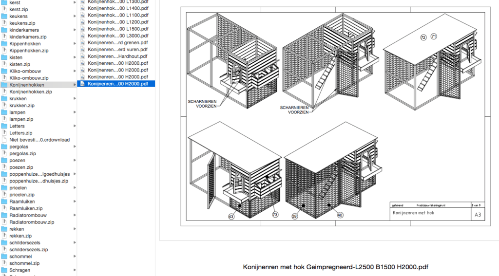 Houten konijnenhok maken