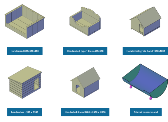 Bouwtekening hondenmand steigerhout zelf maken