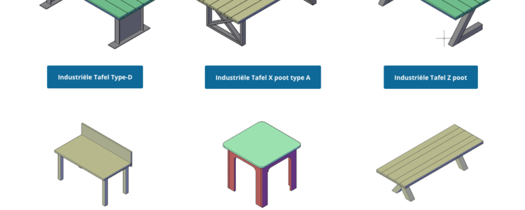 Houten tafel bouwtekeningen