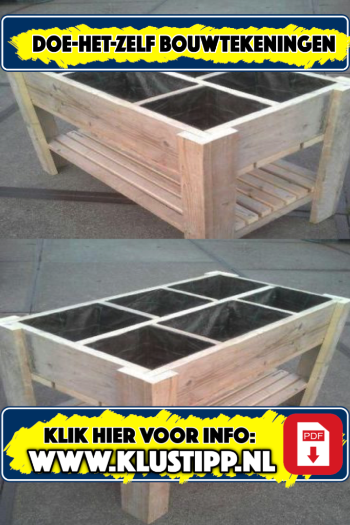 Mooie kruidenbak bouwen op houten poten