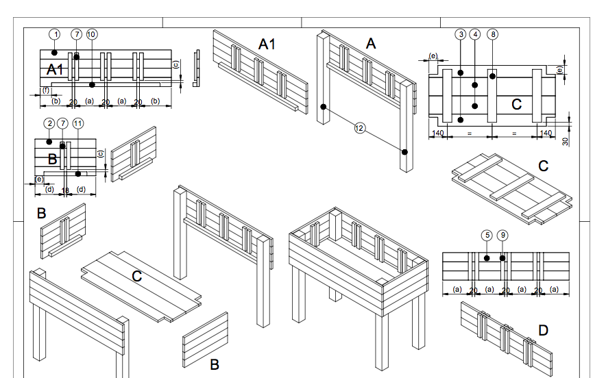 kruidenbak bouwplan