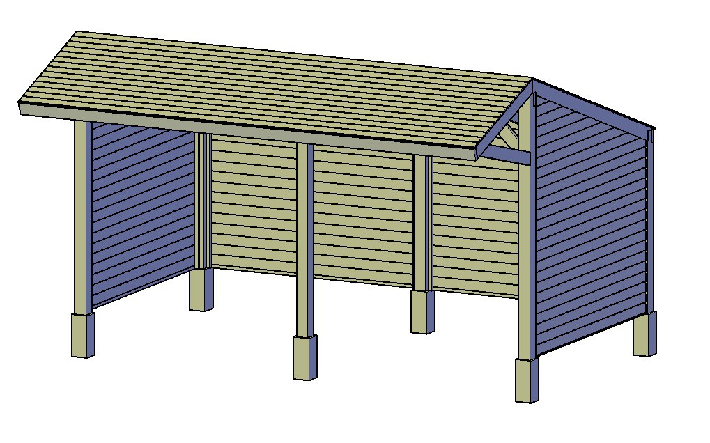 bouwtekening kapschuur douglas
