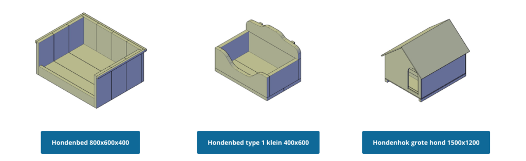 Bouwtekening hondenmand steigerhout zelf maken