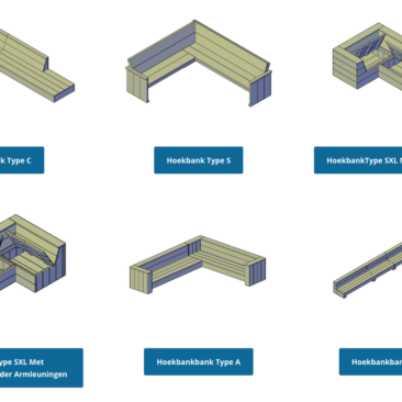 bouwtekening loungebank steigerhout