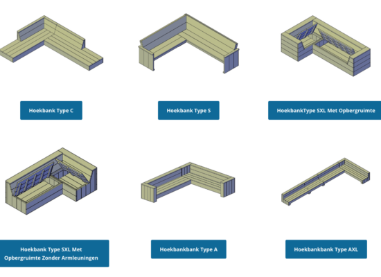 bouwtekening loungebank steigerhout