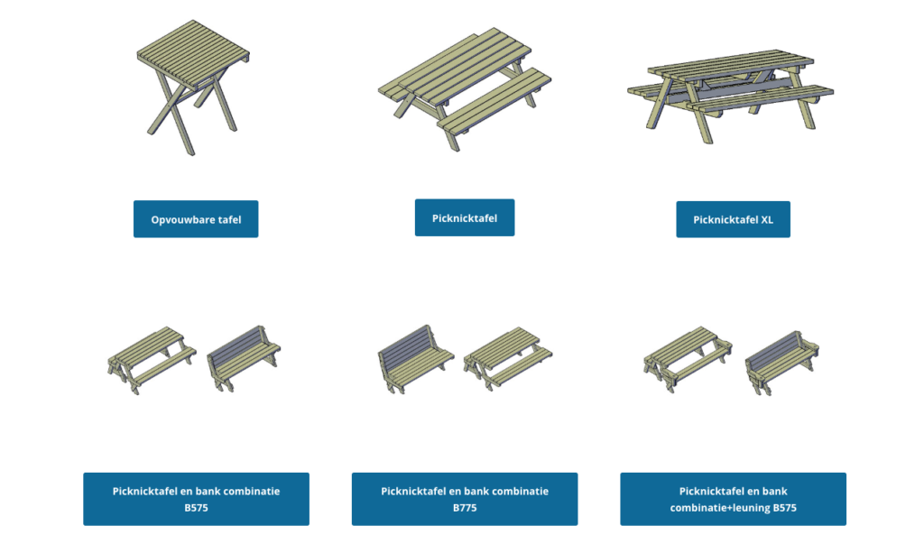 Bouwtekening picknicktafel douglas
