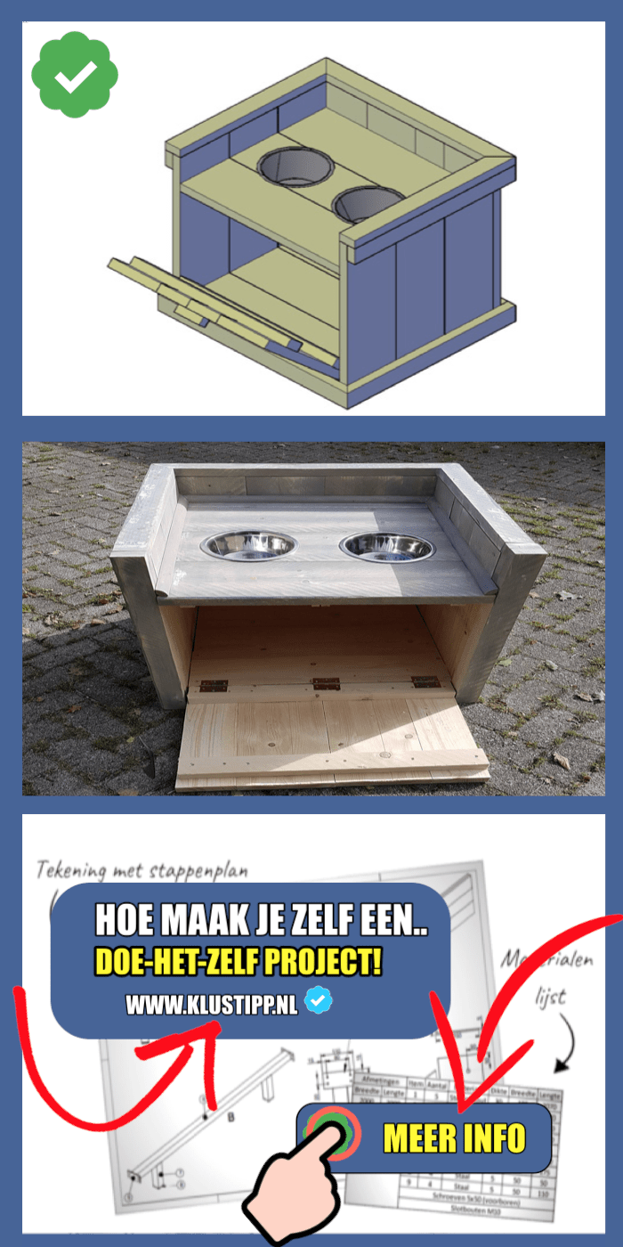 voerbak hond steigerhout zelf maken