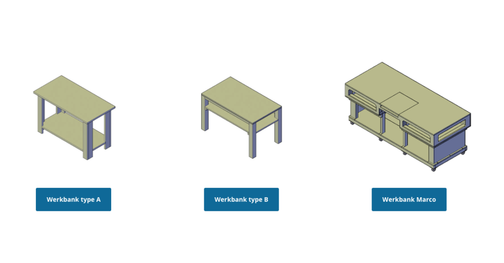 houten werkbank maken met bouwplan