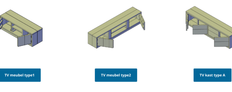 Bouwtekening tv wand en tv meubel