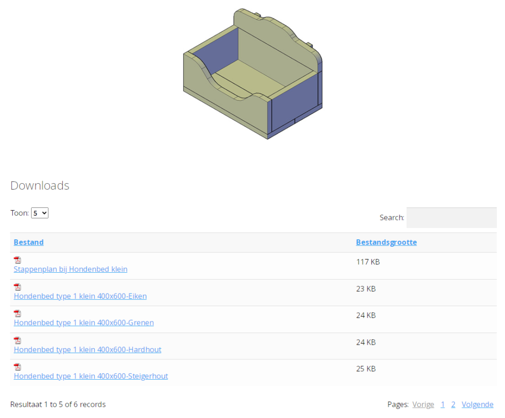 Bouwtekening hondenmand steigerhout zelf maken