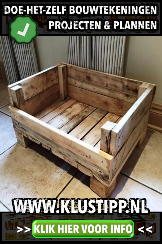 Bouwtekening hondenmand steigerhout zelf maken