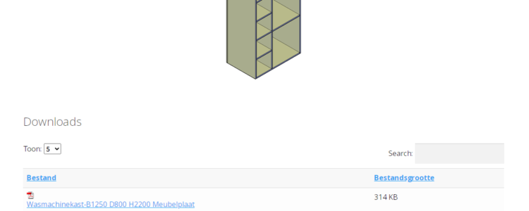 Dubbele wasmachine kast zelf maken met een bouwtekening