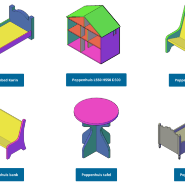 Bouwtekening poppenhuis meubels