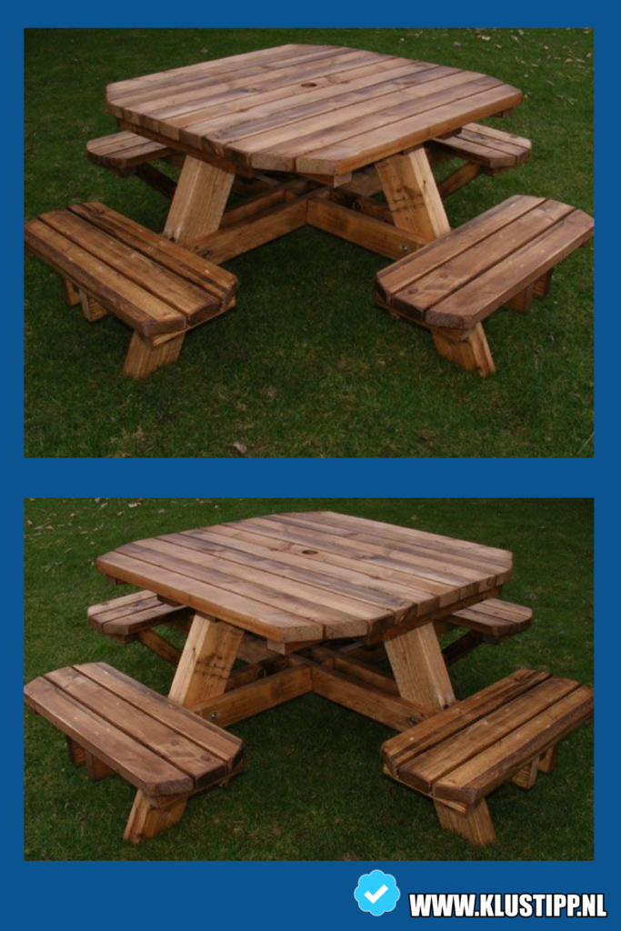 Bouwtekening picknicktafel douglas